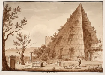 La Pyramide de C. Cestius, 1833